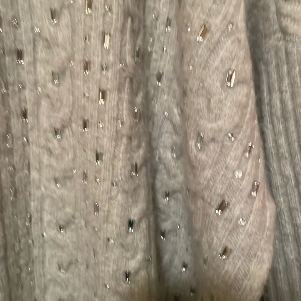 Nordstrom Gray Ribbed Crew Neck Sweater - Picture 3 of 5